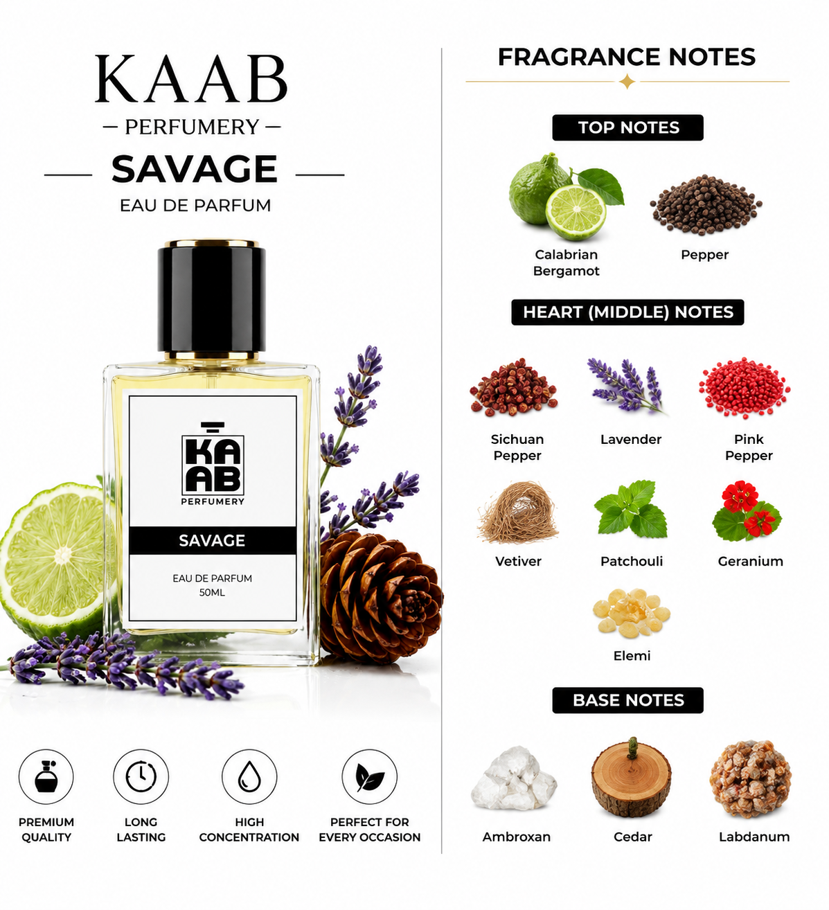 Savage – Inspired by Dior Sauvage | EDP 50ml | Kaab perfumery